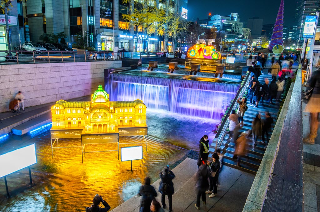 Seoul Nightlife Tour : Palace Tour, Cheonggyecheon Night View, DDPlaza Night View, Seoul Night View, Seoul City Wall, Naksan Park