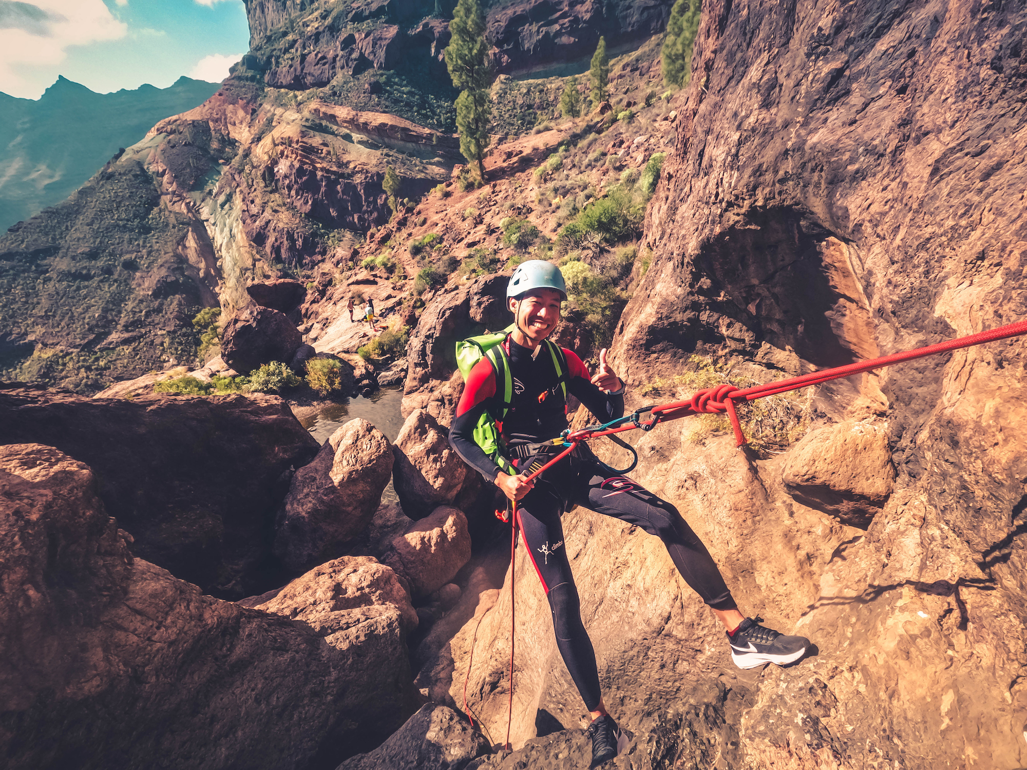 Cliff Jumping Canyoning in The Rainbow Rocks Ravine - Los Azulejos - Photo 34