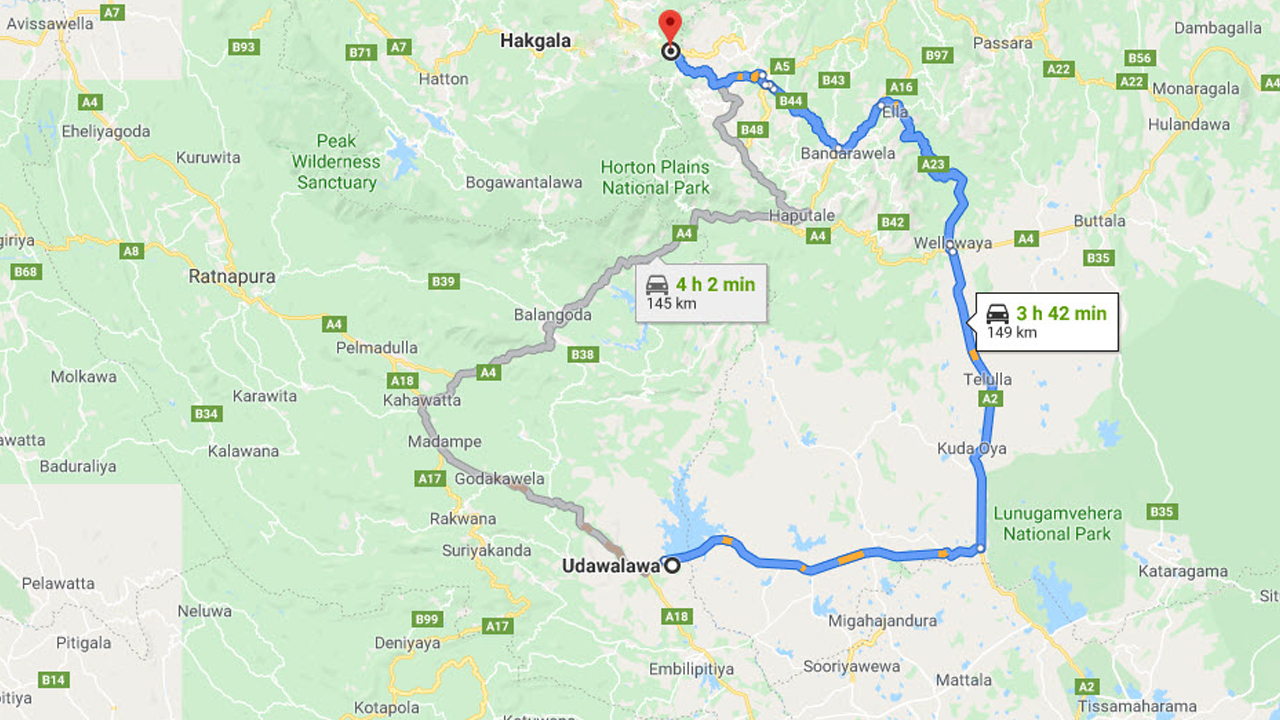 Udawalawe City to Hakgala City Private Transfer
