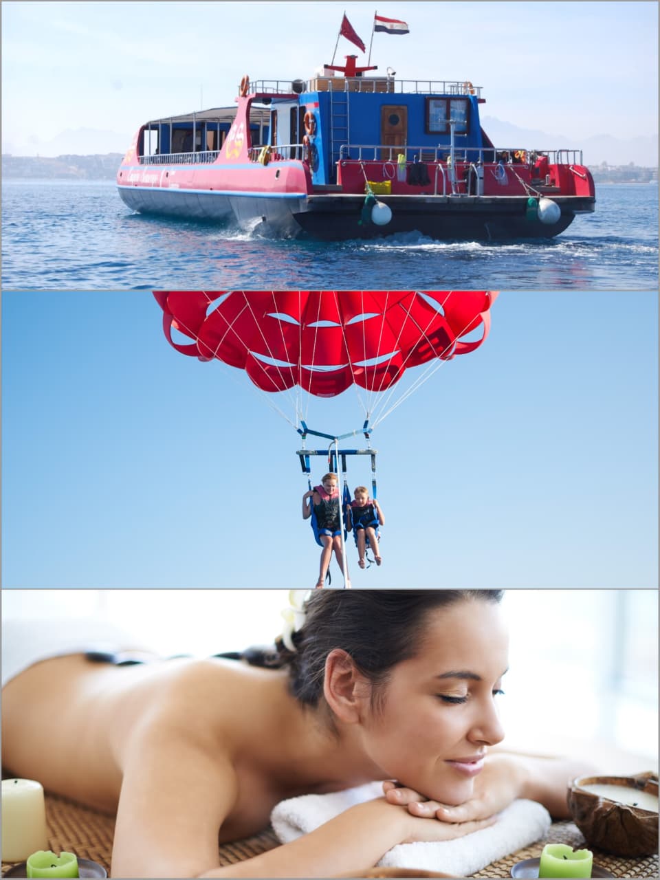 Semisubmarino premium, parasailing y baño turco con masaje - Hurghada