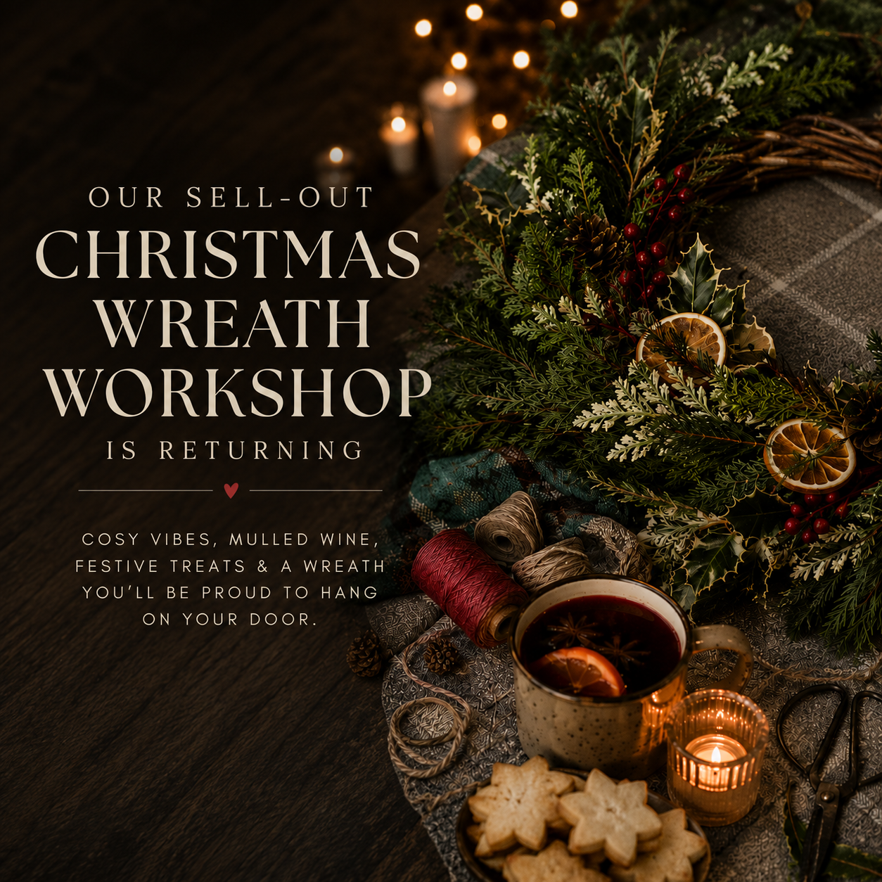 Christmas Wreath Making Experience – photo 2
