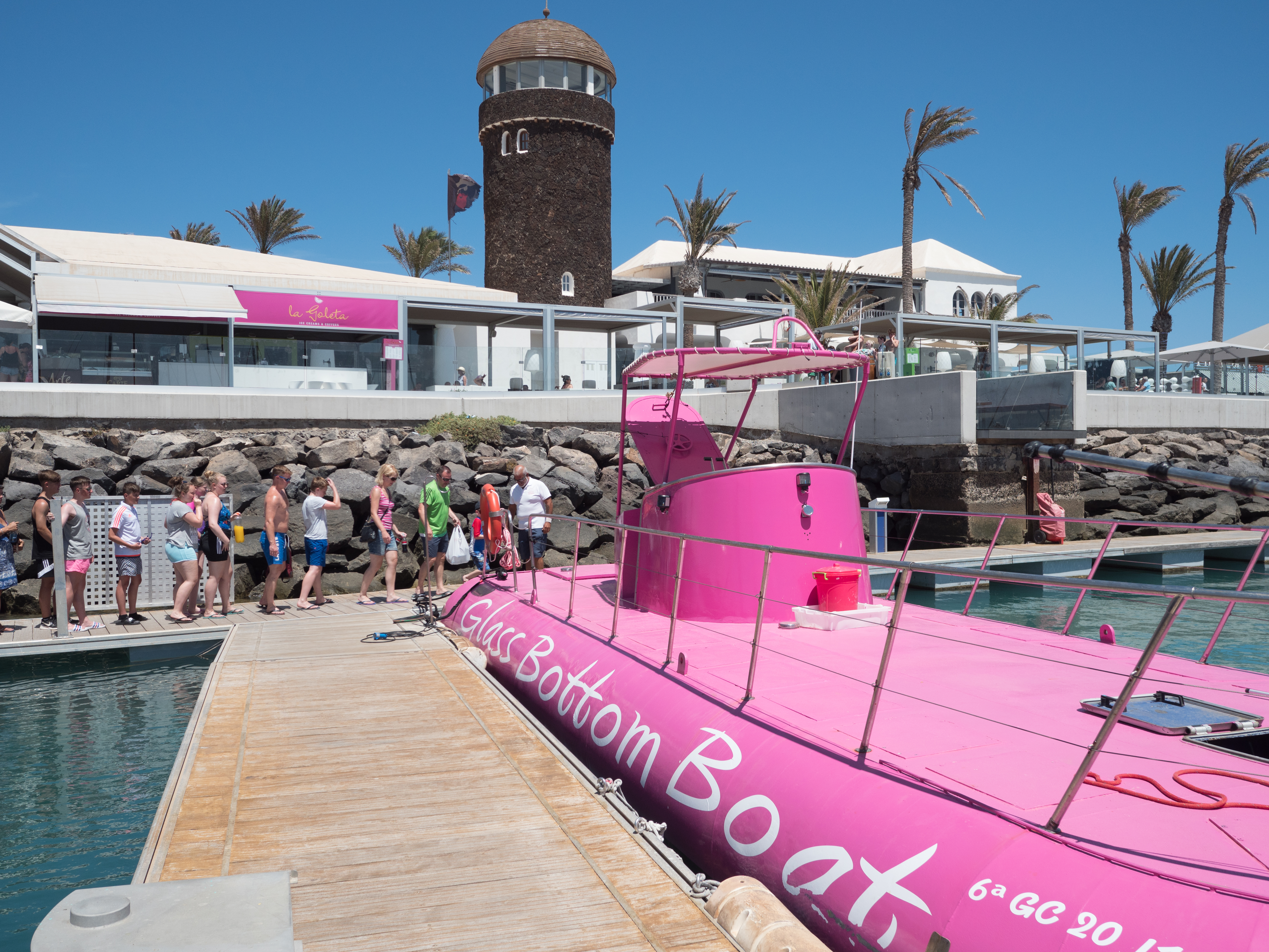 Barco visión submarina en Caleta de Fuste