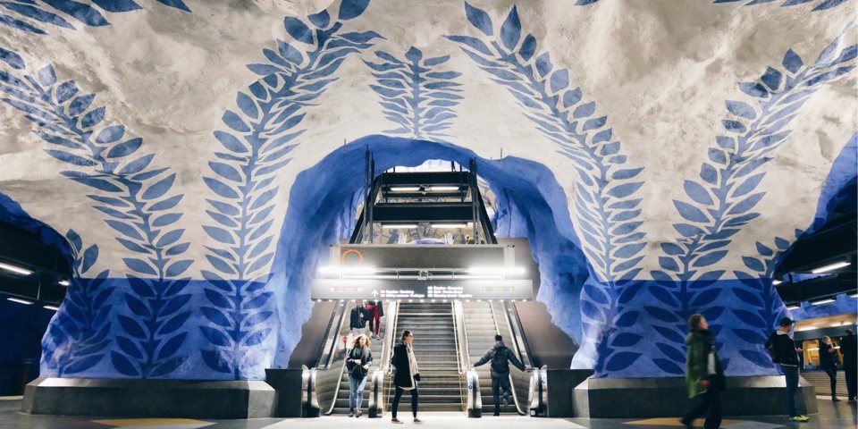Private tour “The Art in the Stockholm Metro”on foot