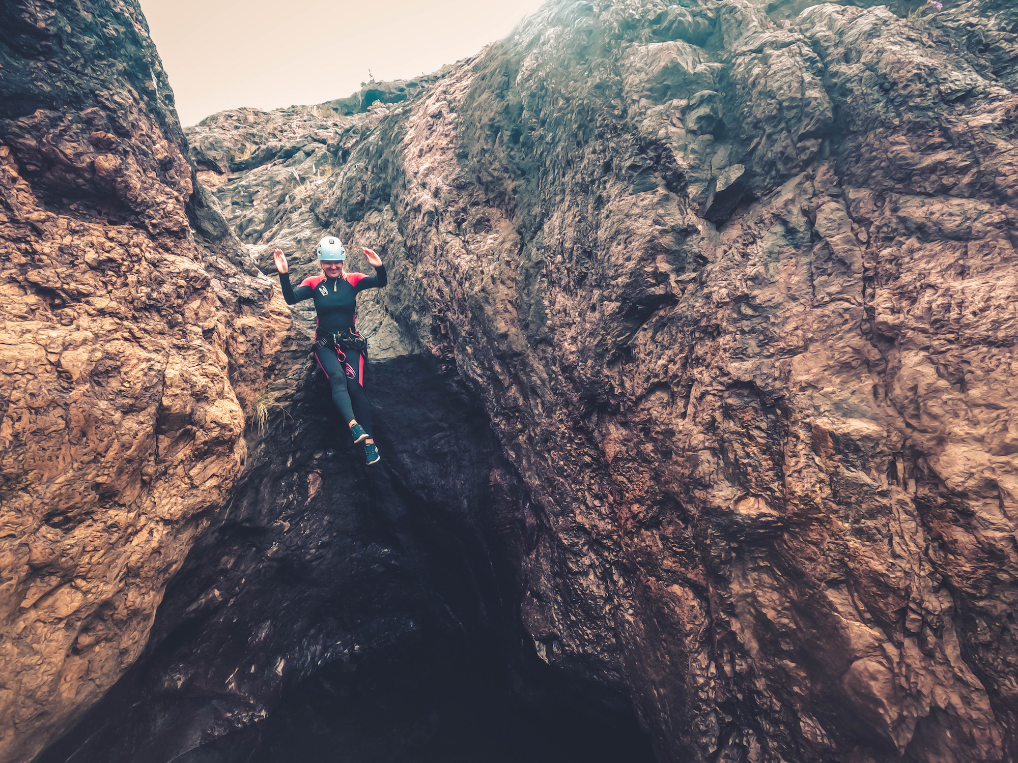 Cliff Jumping Canyoning in The Rainbow Rocks Ravine - Los Azulejos - Photo 28