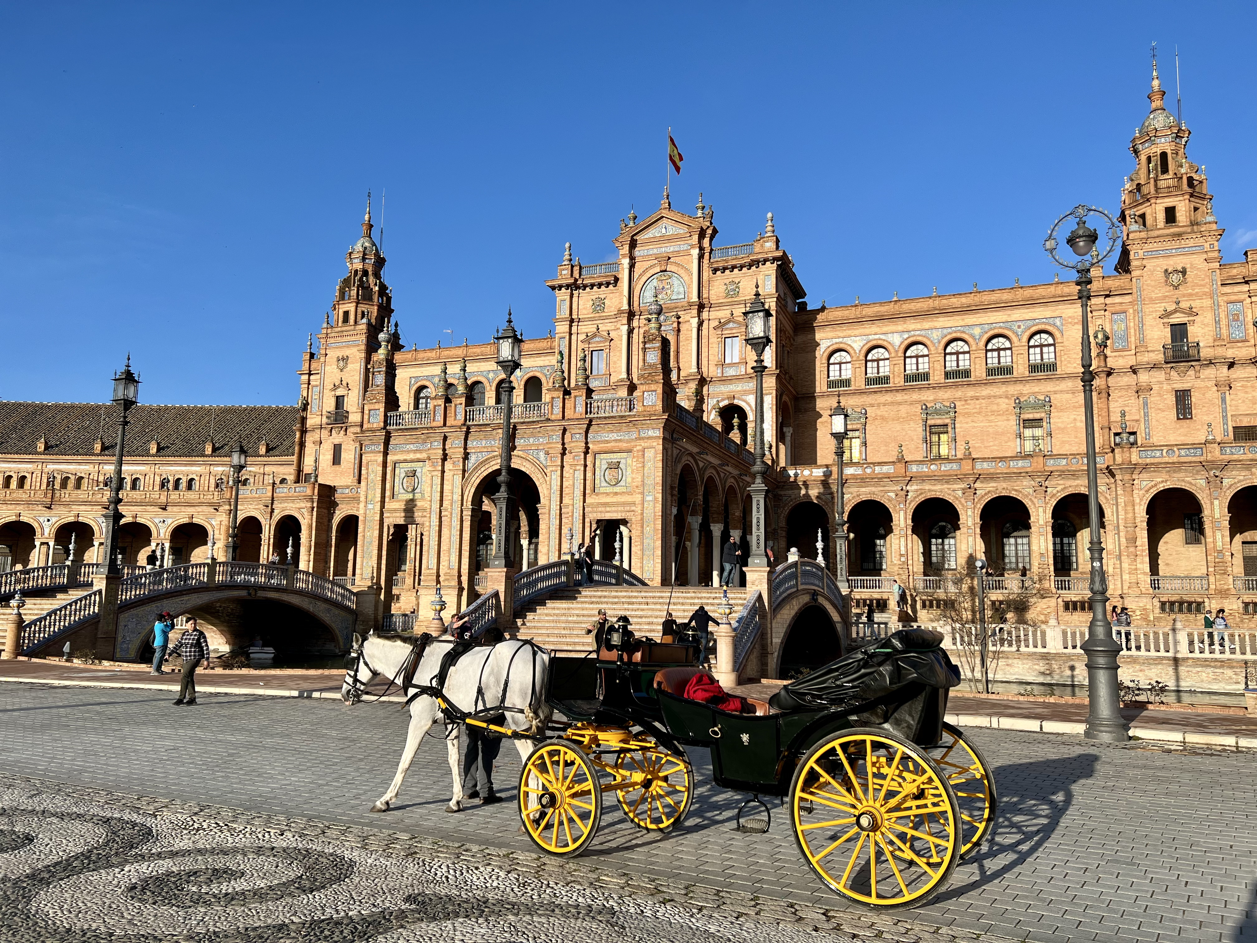 Paseo privado en carruaje tirado por caballos en Sevilla