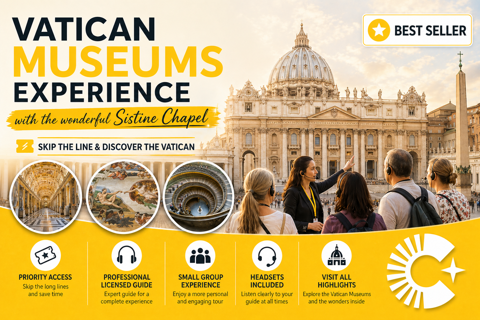Vatican Museum Guided Tour with Sistine Chapel