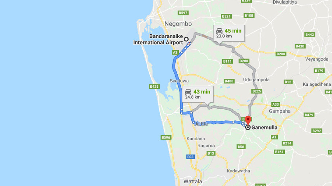 Colombo Airport (CMB) to Ganemulla City Private Transfer