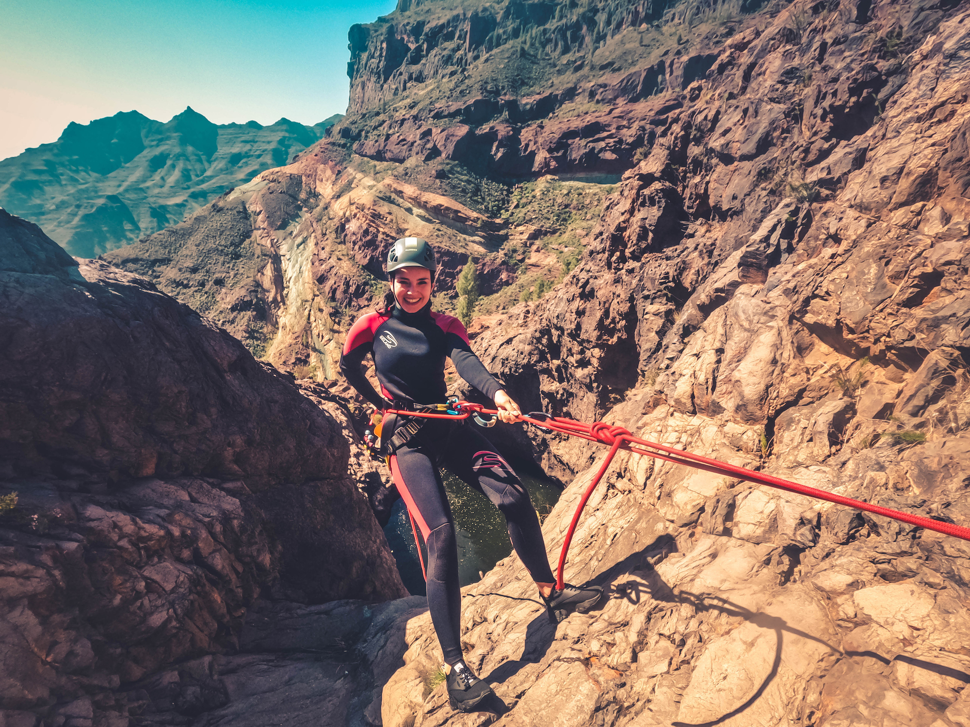 Cliff Jumping Canyoning in The Rainbow Rocks Ravine - Los Azulejos - Photo 32