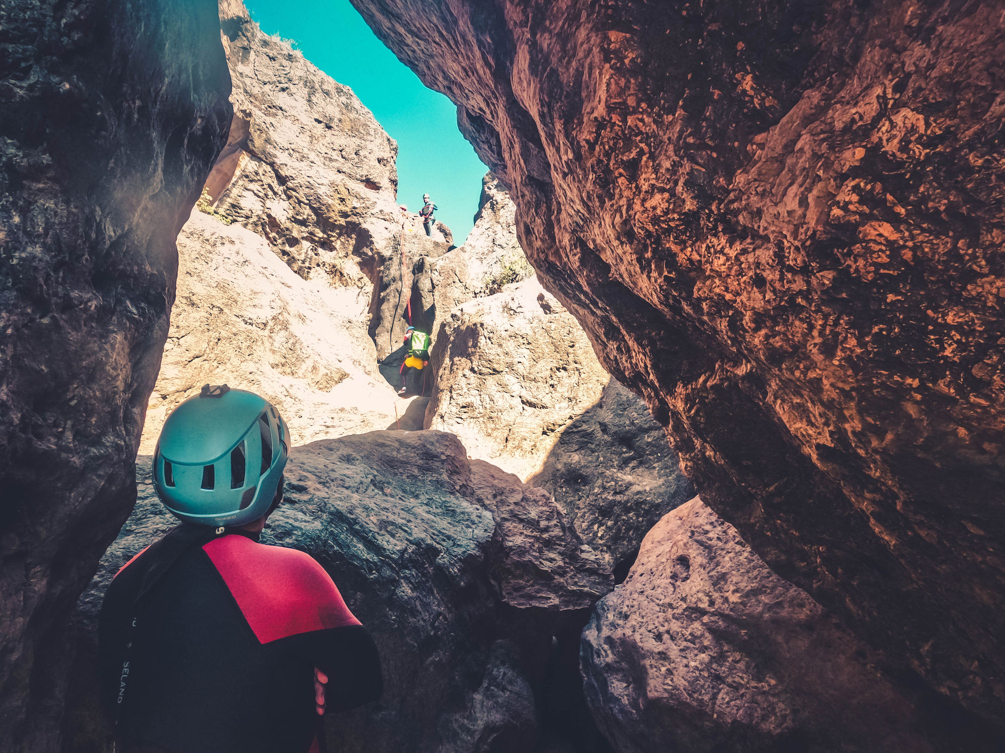 Cliff Jumping Canyoning in The Rainbow Rocks Ravine - Los Azulejos - Photo 21
