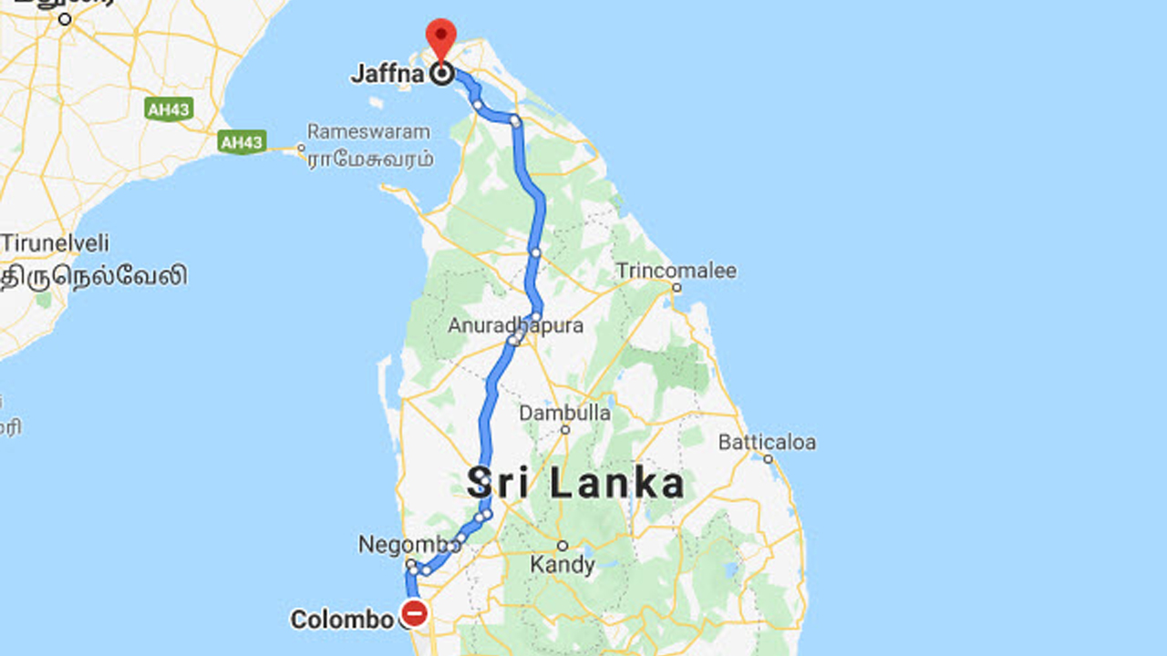 Colombo City to Jaffna City Private Transfer