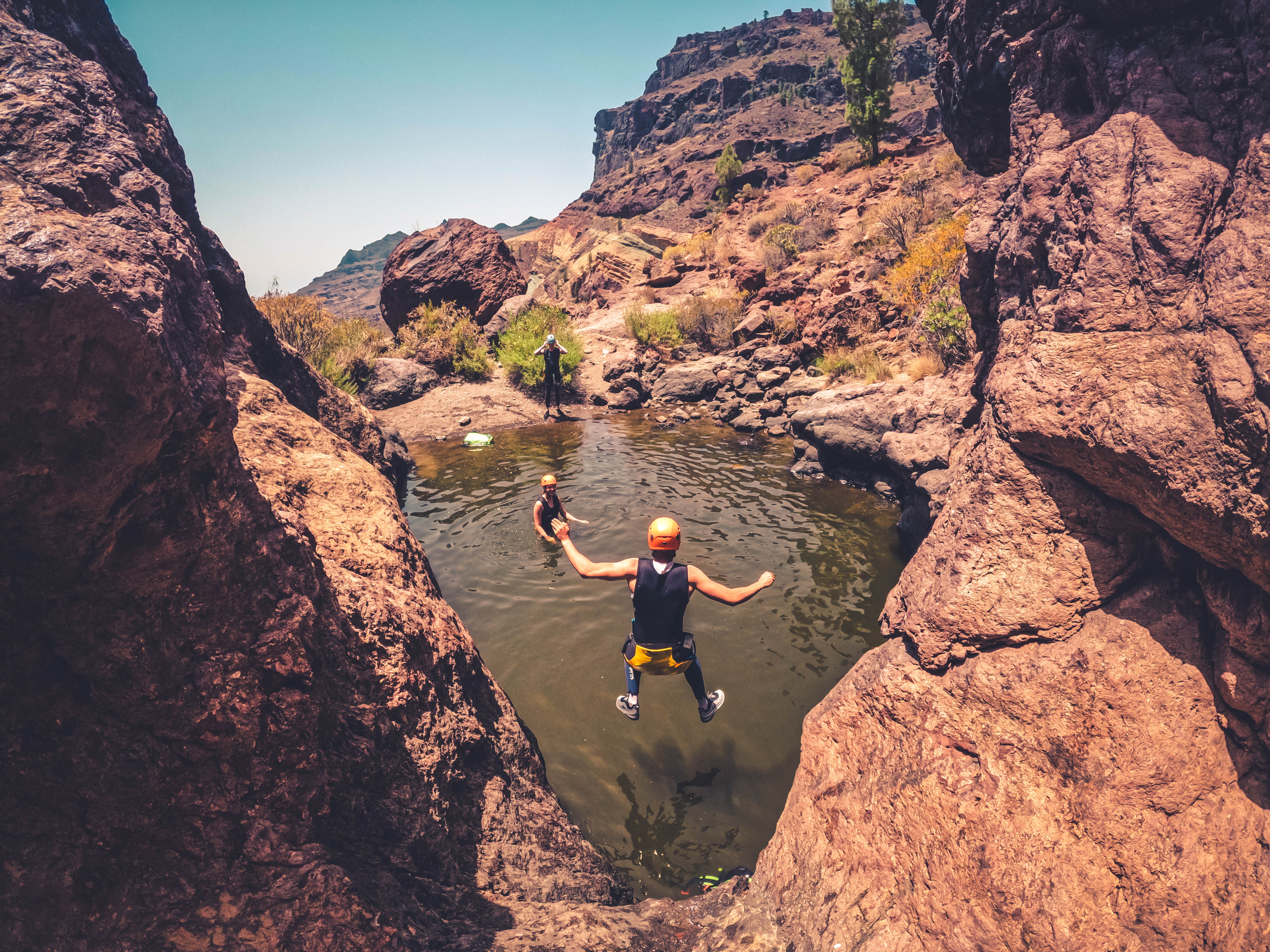 Cliff Jumping Canyoning in The Rainbow Rocks Ravine - Los Azulejos - Photo 9