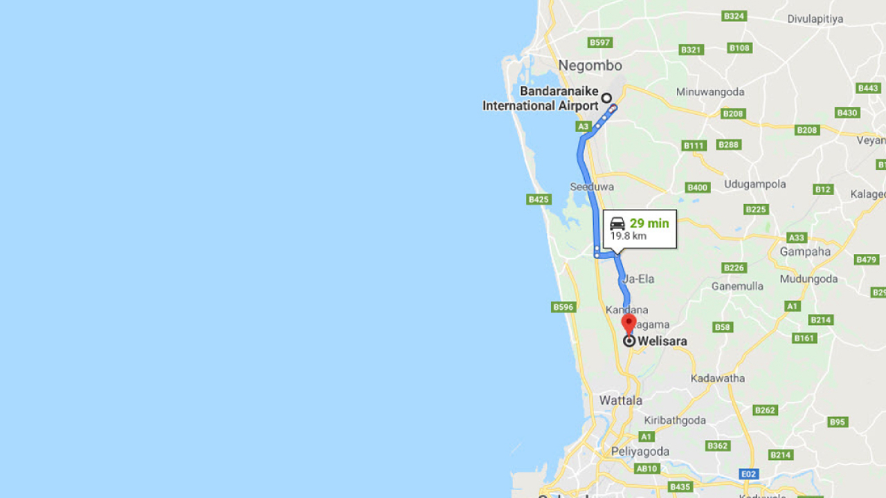 Colombo Airport (CMB) to Welisara City Private Transfer