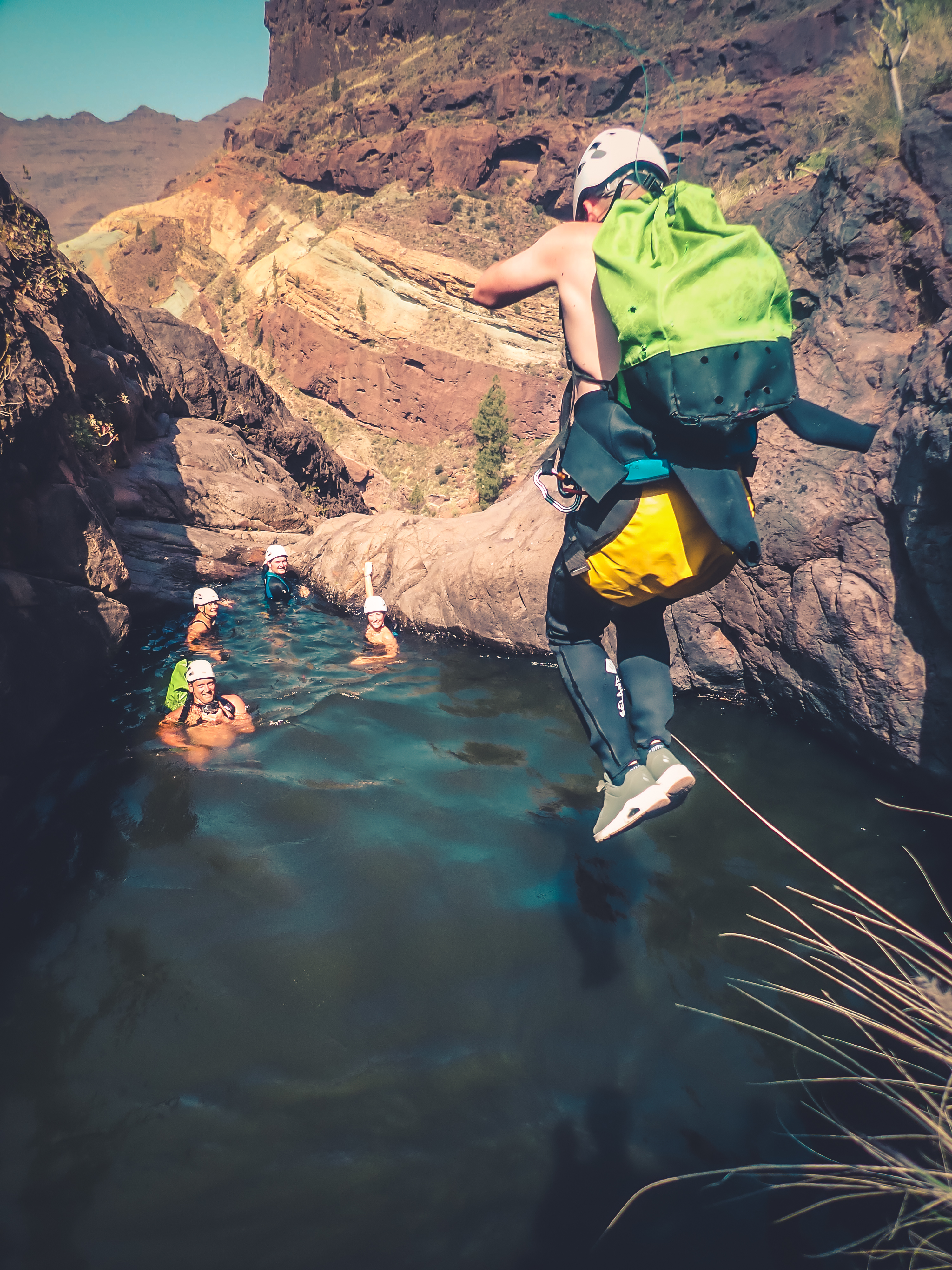 Cliff Jumping Canyoning in The Rainbow Rocks Ravine - Los Azulejos - Photo 24