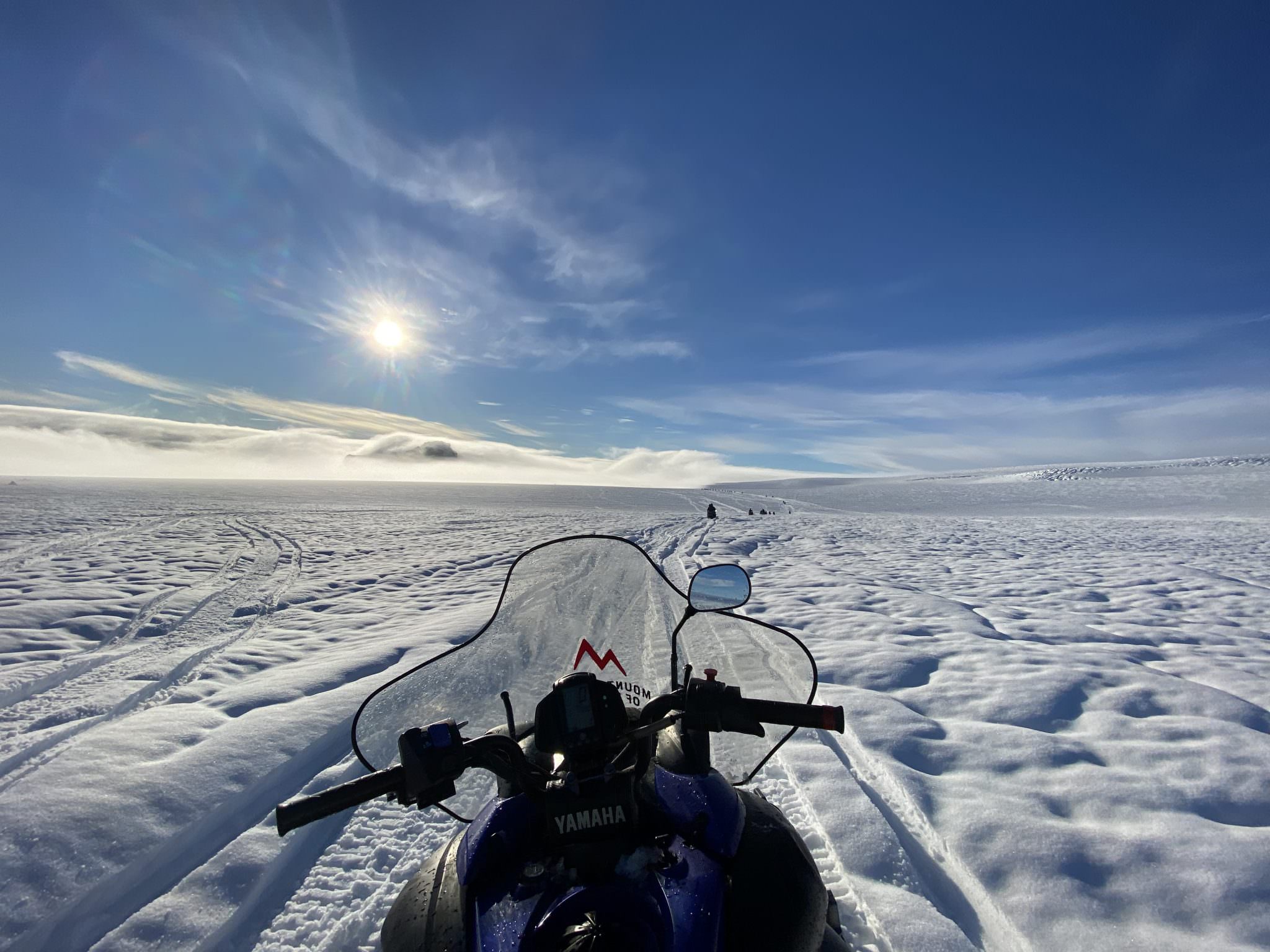 Langjokull Snowmobile Tour on Glacier and Laugaras Lagoon