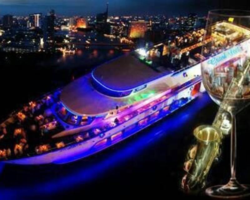 BANGKOK: entrada al crucero con cena de lujo Grand Pearl con música en vivo y espectáculo