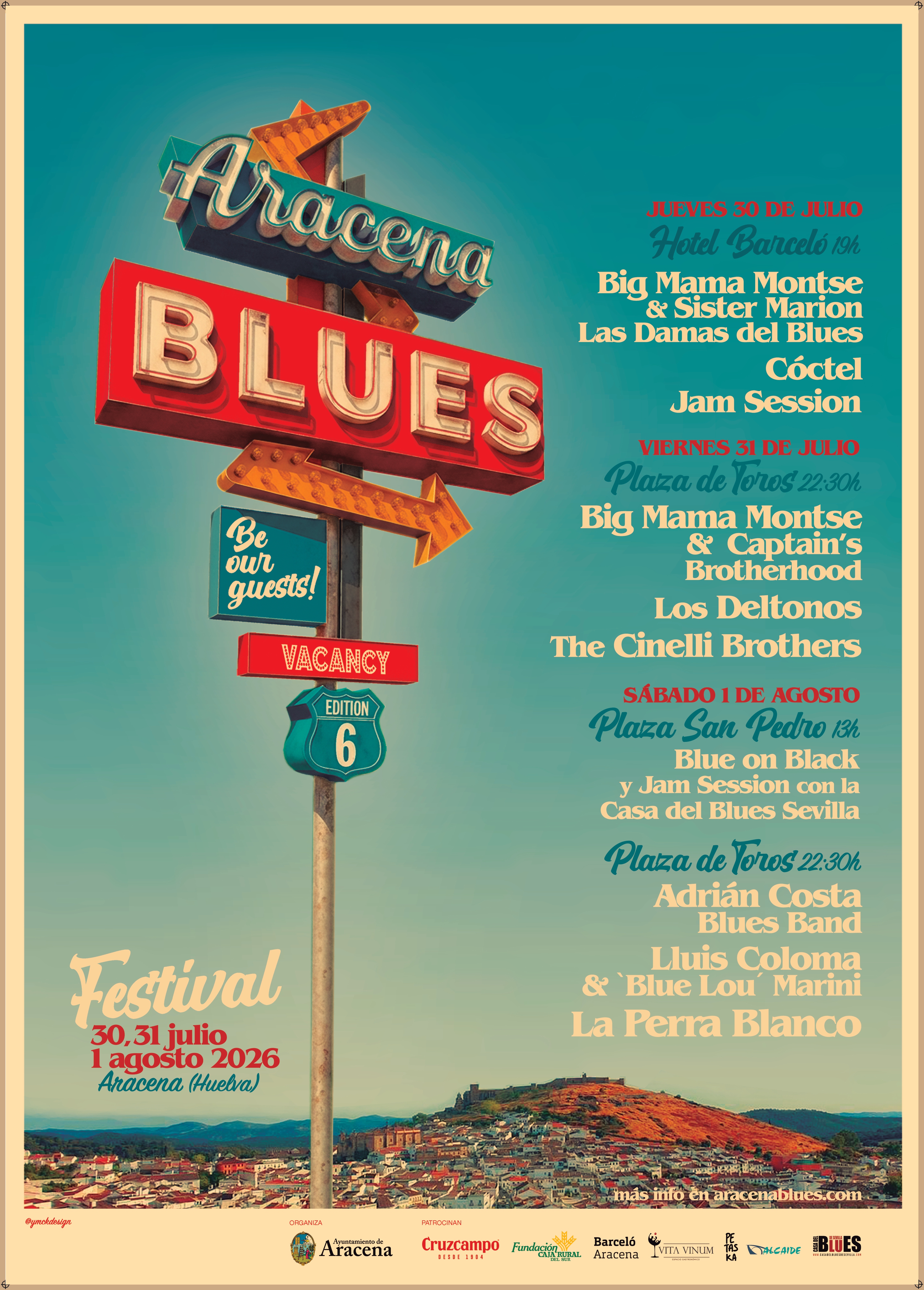 VI Festival Aracena Blues: Jam Session Barceló Aracena 30 Julio 2026