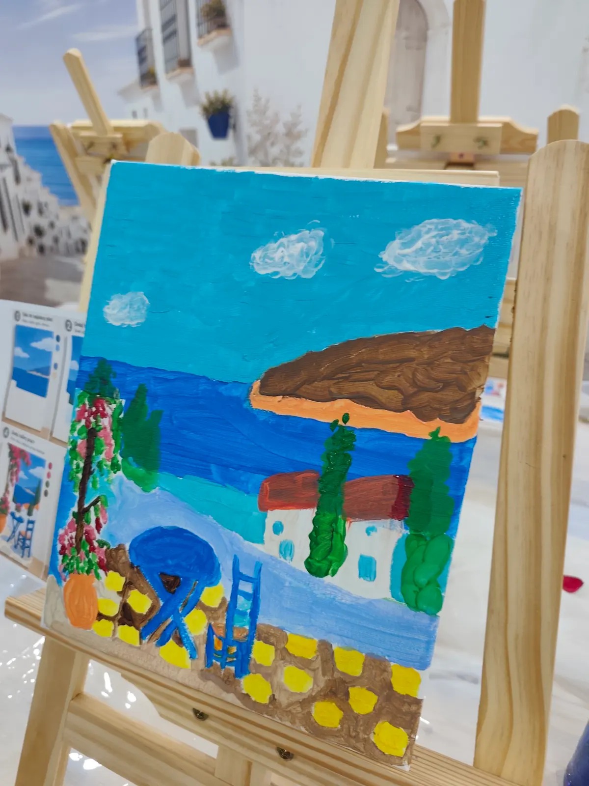 First Canvas Workshop in Mijas Pueblo