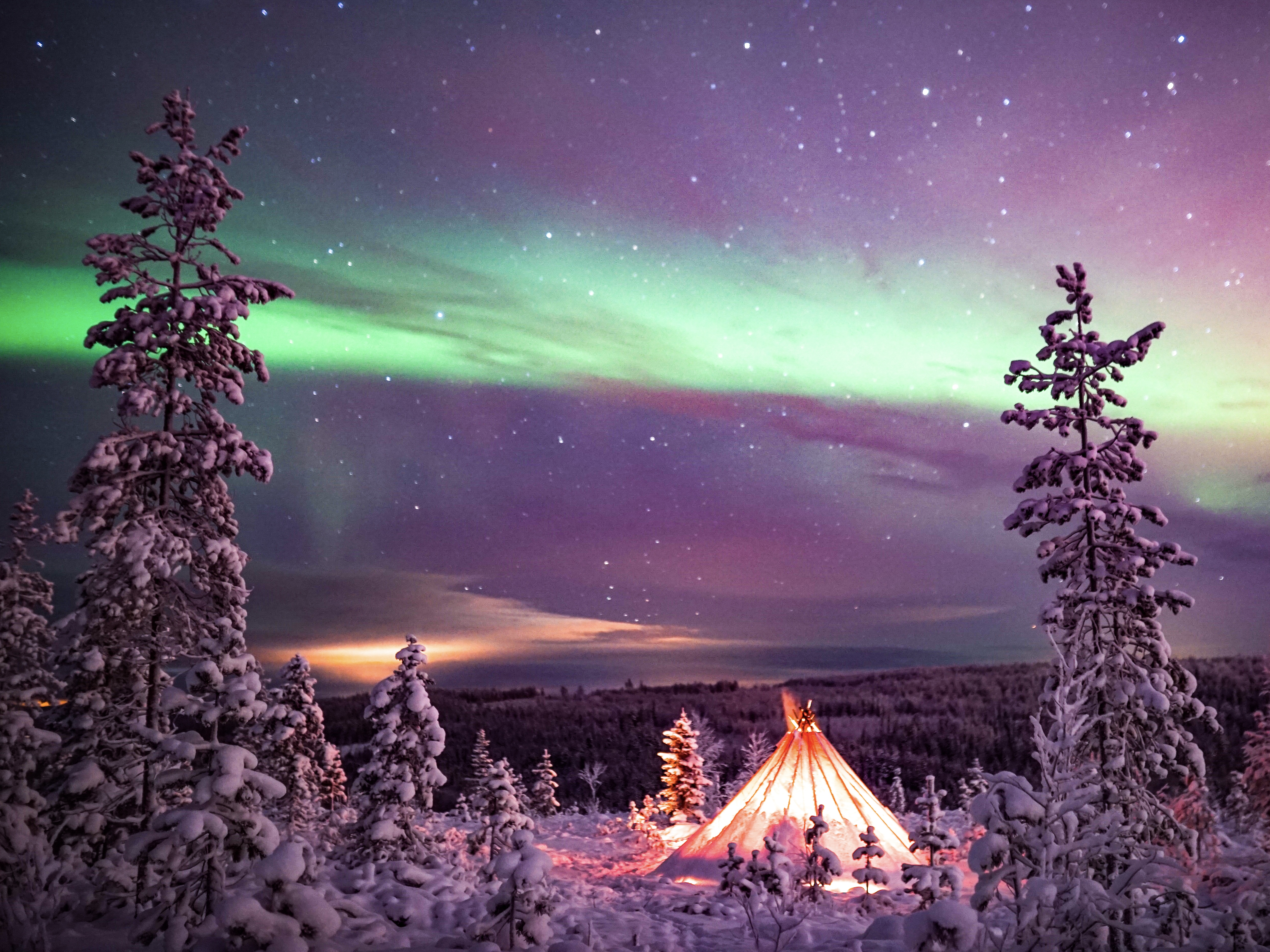 Tour privado de la aurora boreal con cámara profesional
