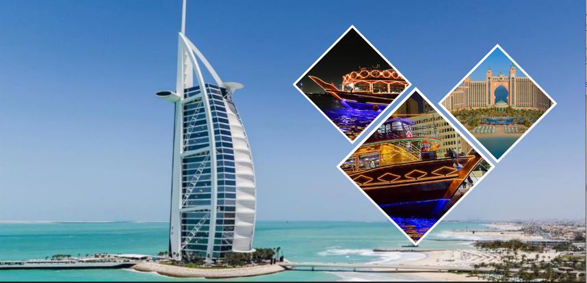 Recorrido de día completo por la ciudad con cena en un crucero en dhow