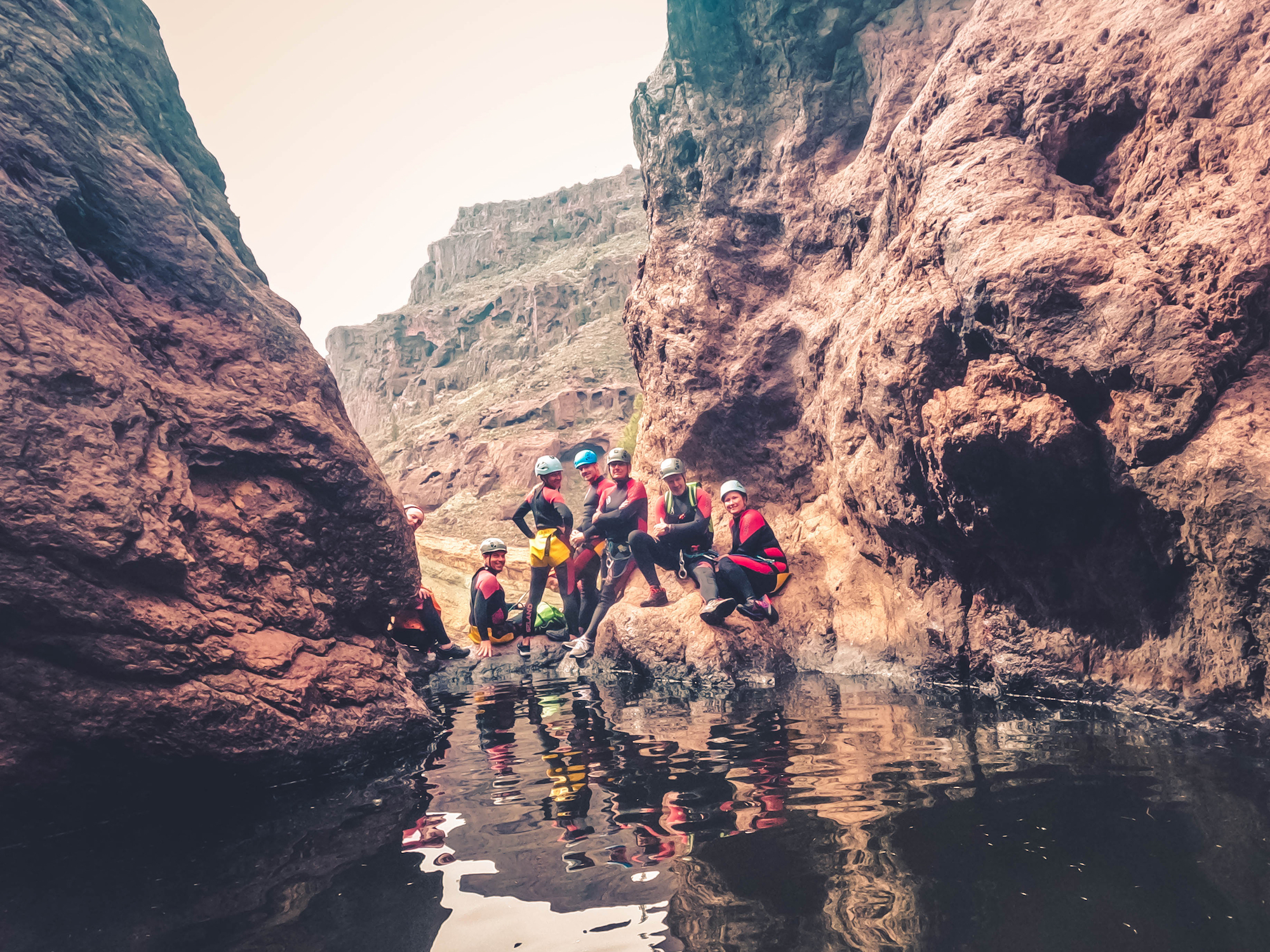 Cliff Jumping Canyoning in The Rainbow Rocks Ravine - Los Azulejos - Photo 29