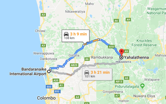 Colombo Airport (CMB) to Yahalatenne City Private Transfer