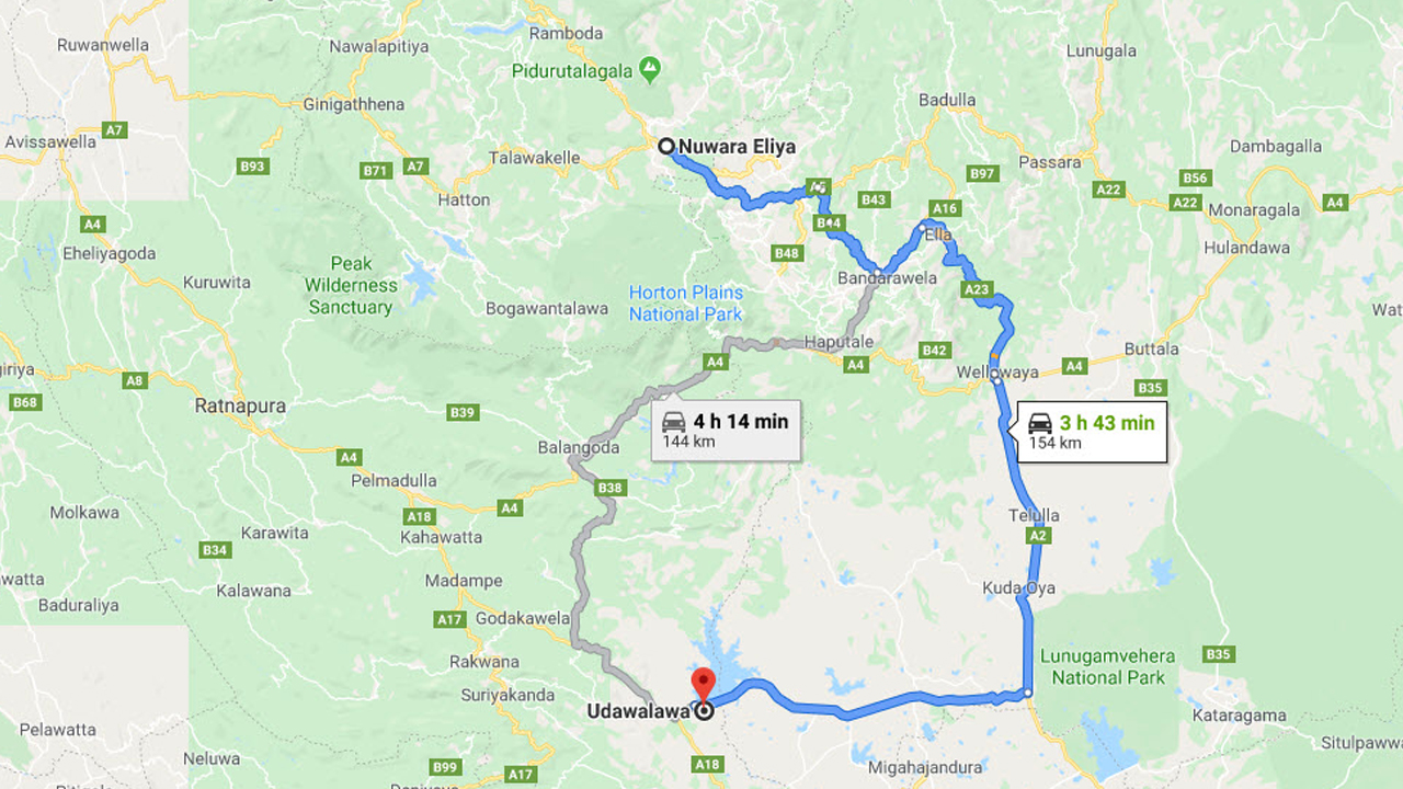 Nuwara Eliya City to Udawalawe City Private Transfer