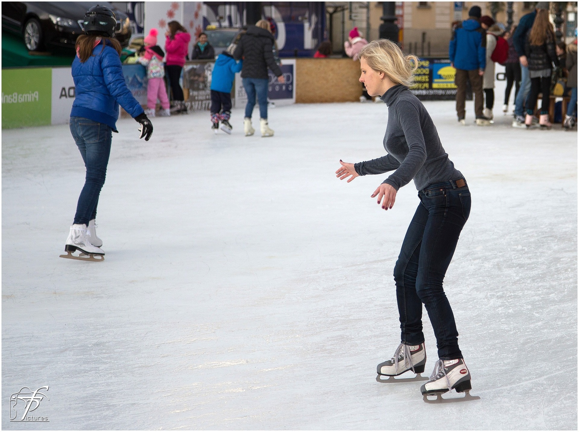 Patinaje sobre hielo en la pista Wollman de Nueva York