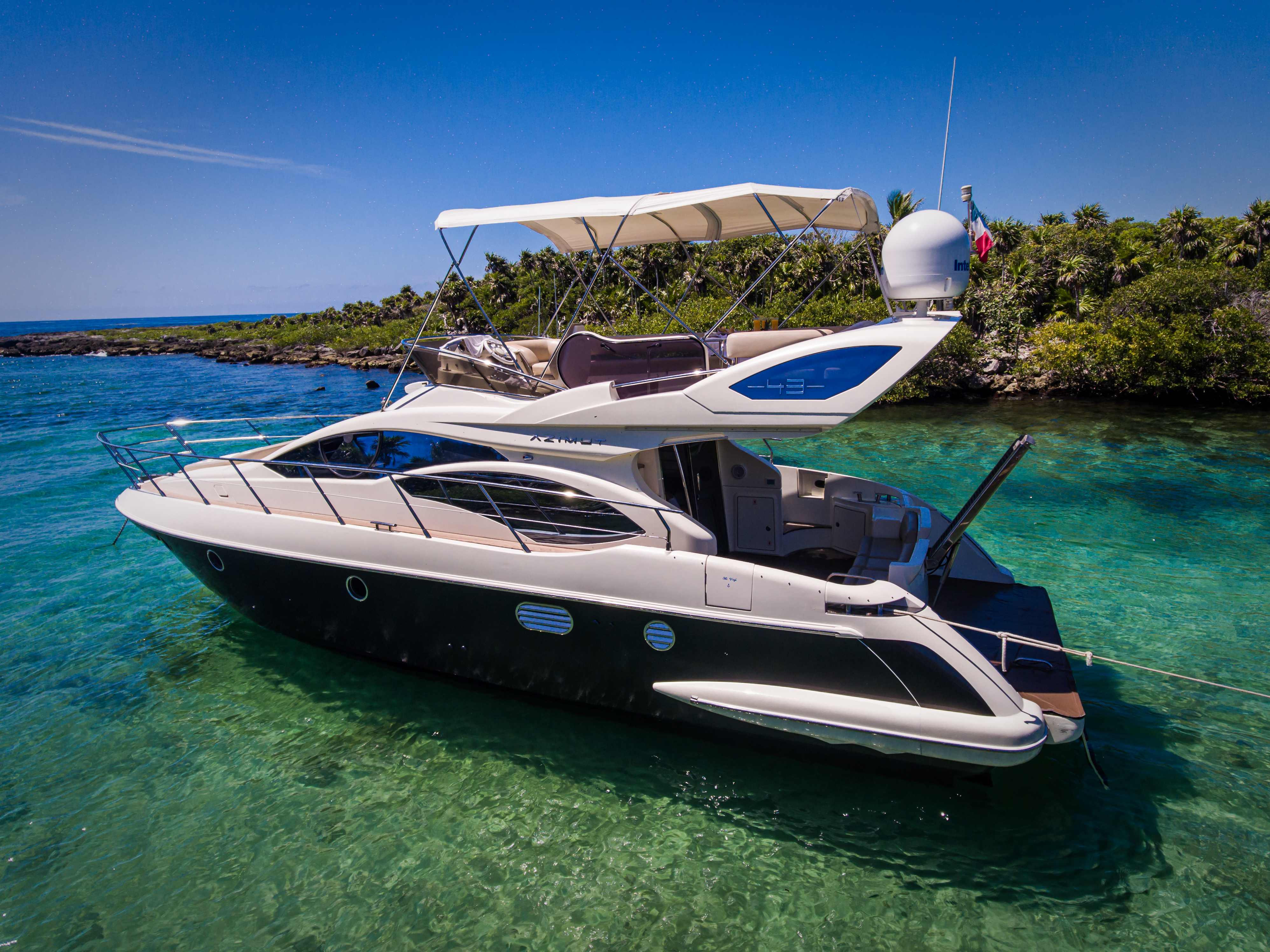 Her Şey Dahil 9 saat El Cielo Cozumel 43`Azimut yatında