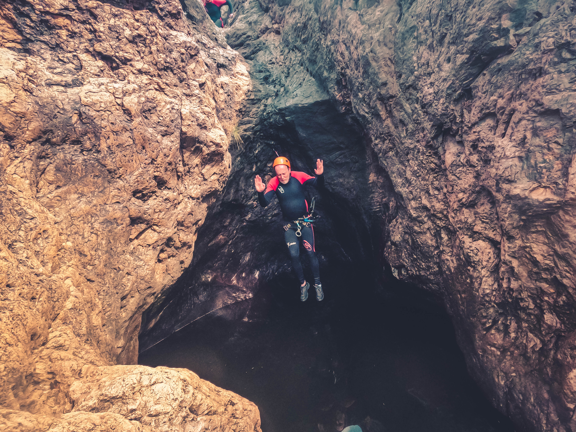 Cliff Jumping Canyoning in The Rainbow Rocks Ravine - Los Azulejos - Photo 26