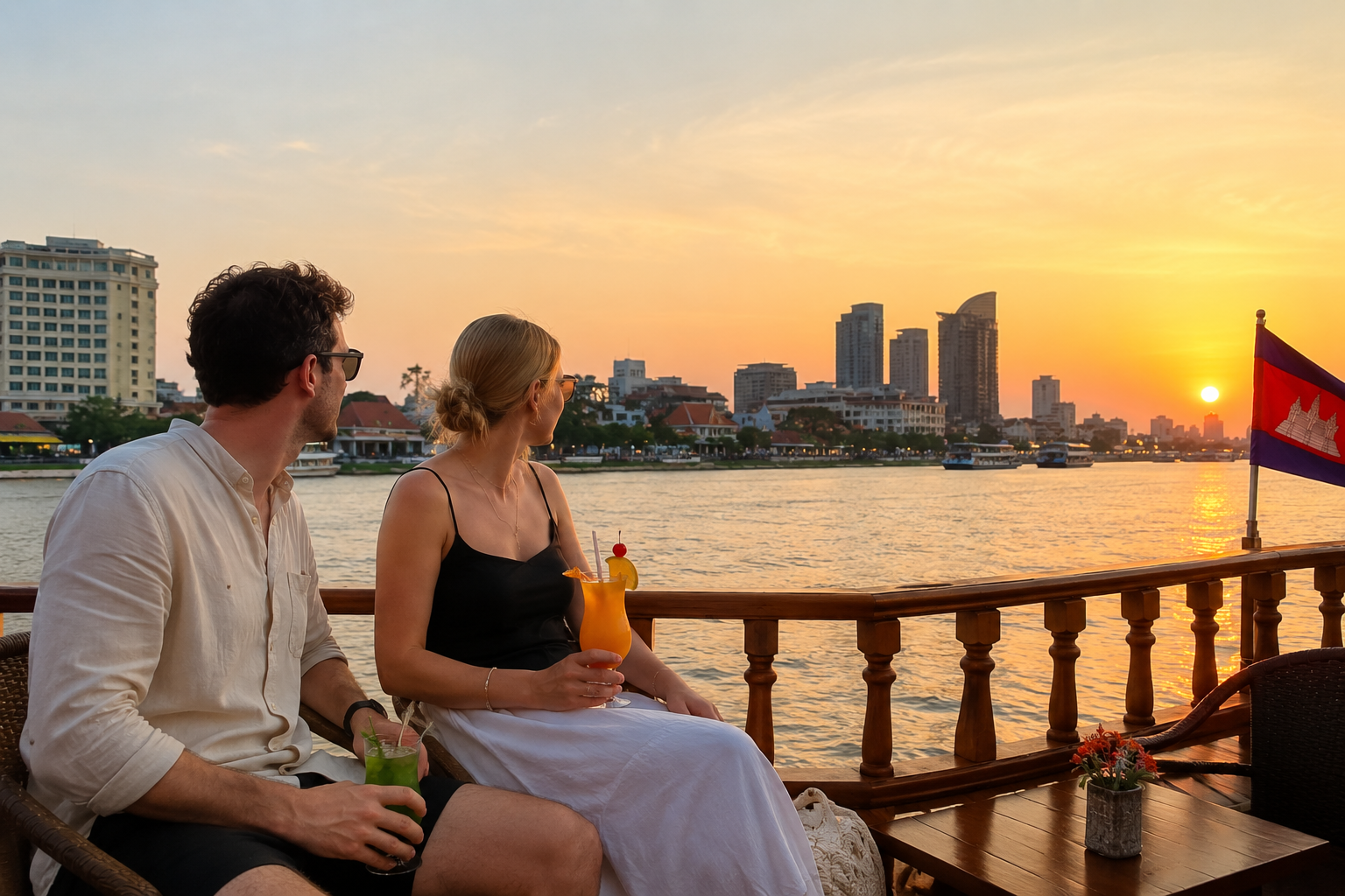 Excursión de día completo a Phnom Penh con crucero al atardecer por el río Mekong