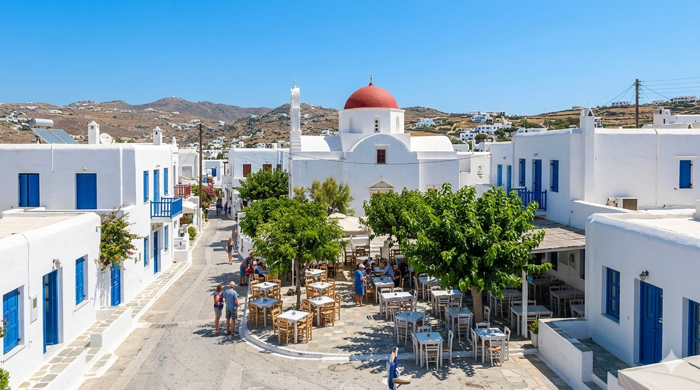 Descubra lo más destacado de Mykonos: una aventura en furgoneta de 2 horas