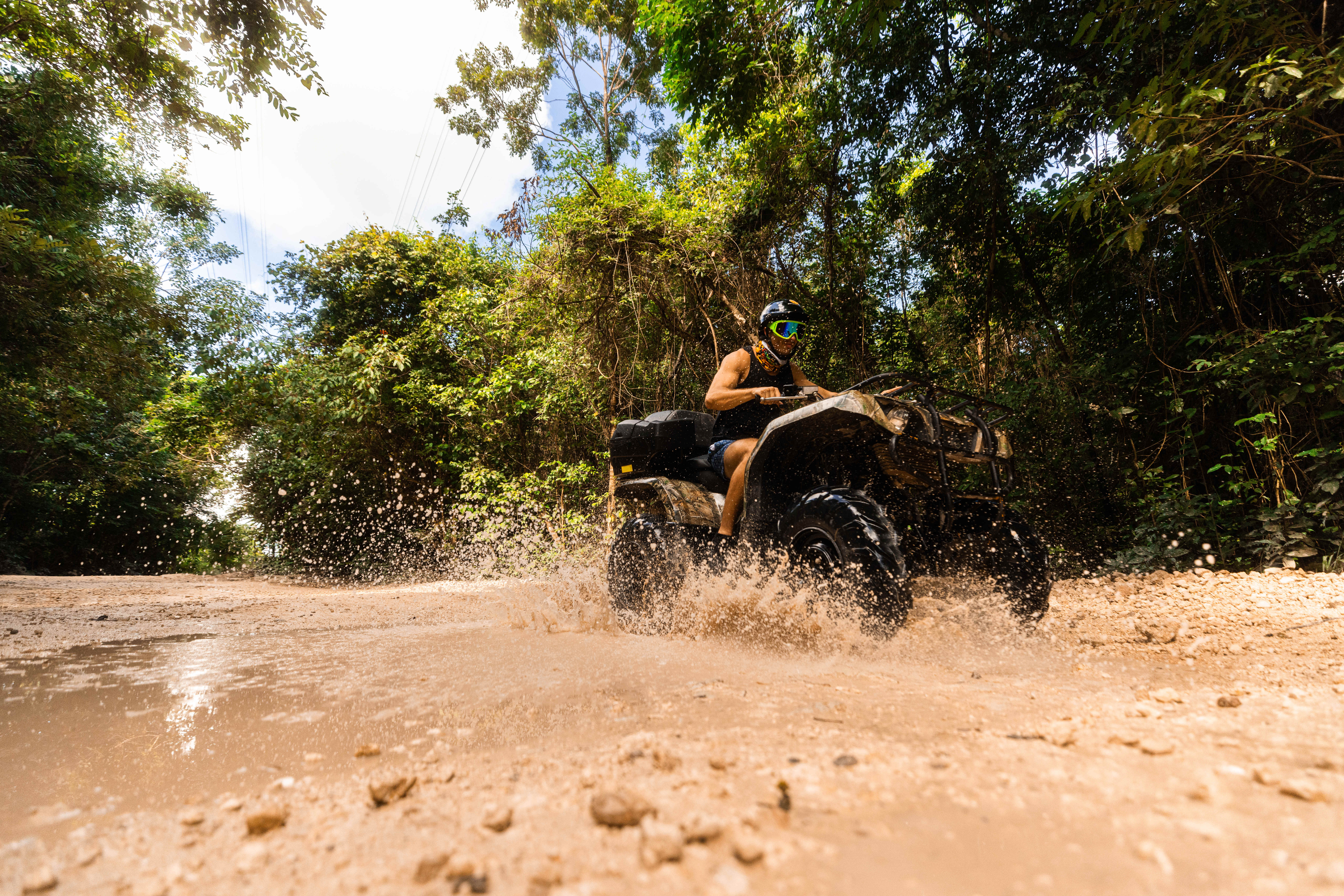 Parque de Aventuras Extremas con ATV sencillo, Tirolesas y Cenote — 4/42