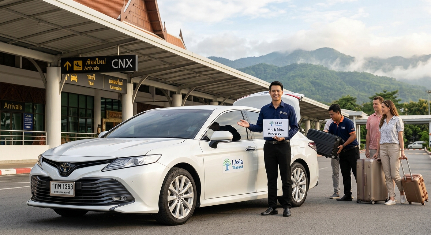 Traslado al aeropuerto en coche privado de Chiang Mai
