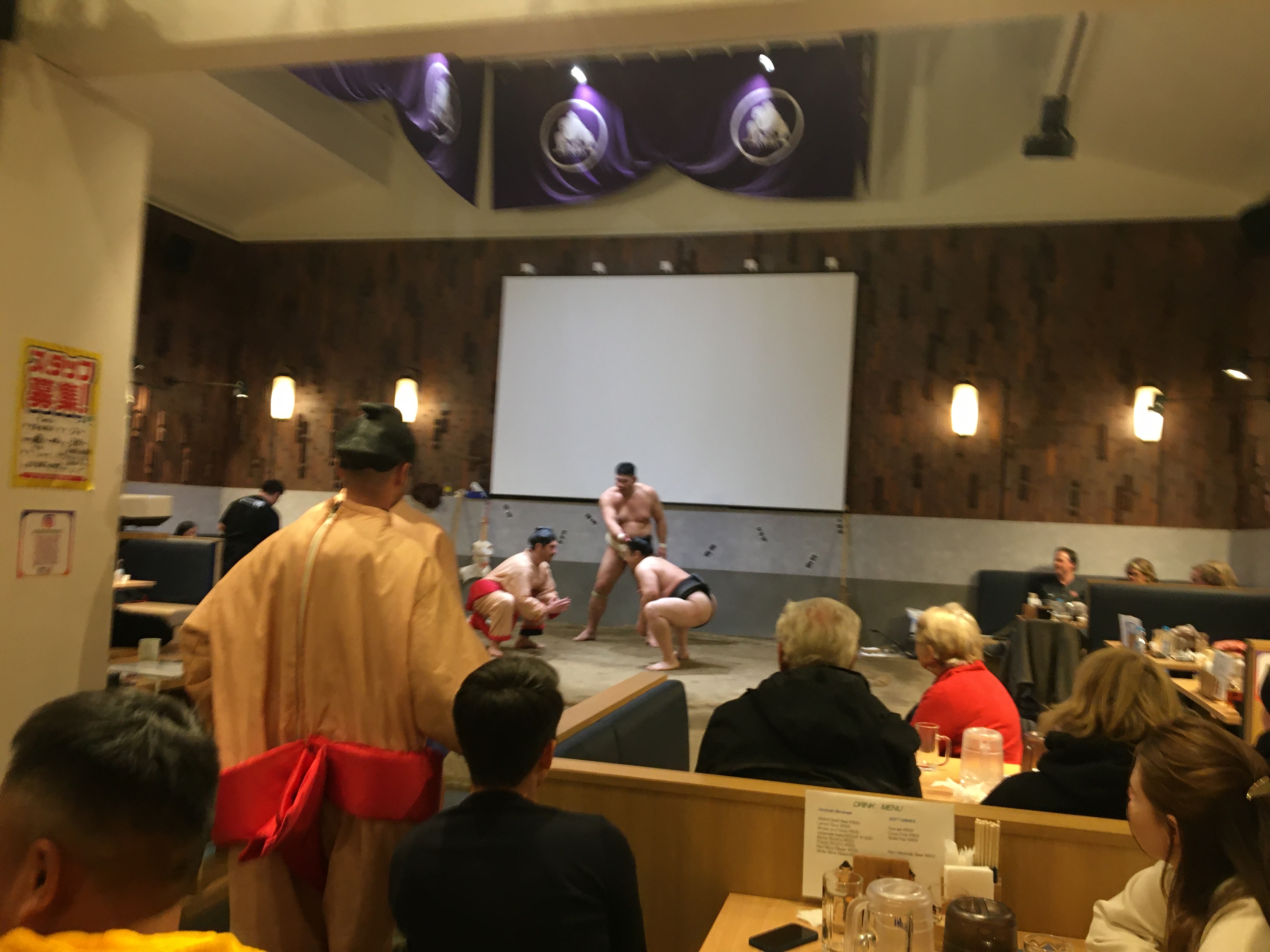 the SUMO show with Lunch in Tokyo