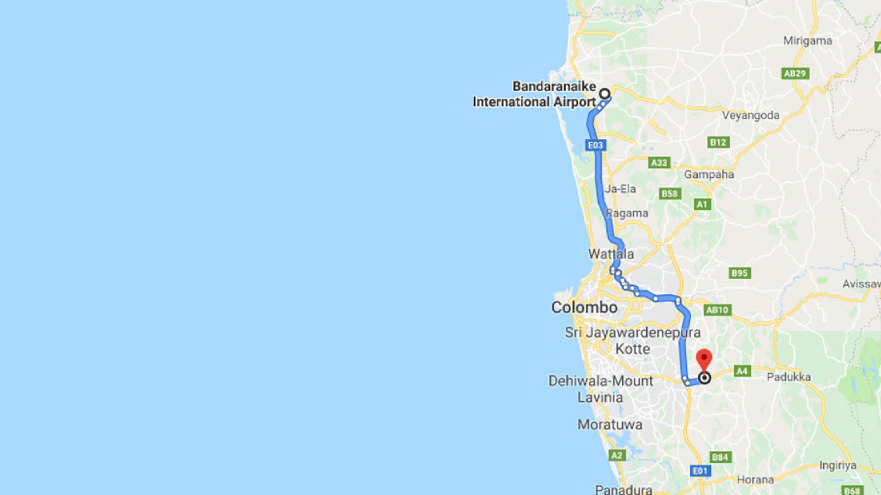 Colombo Airport (CMB) to Homagama City Private Transfer