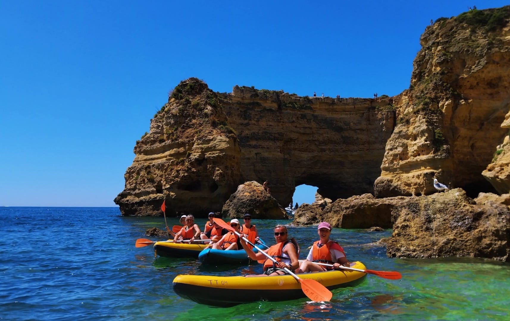 Benagil Cave & Sea Caves Guided Kayak Tour + Sunrise &Sunset – photo 1
