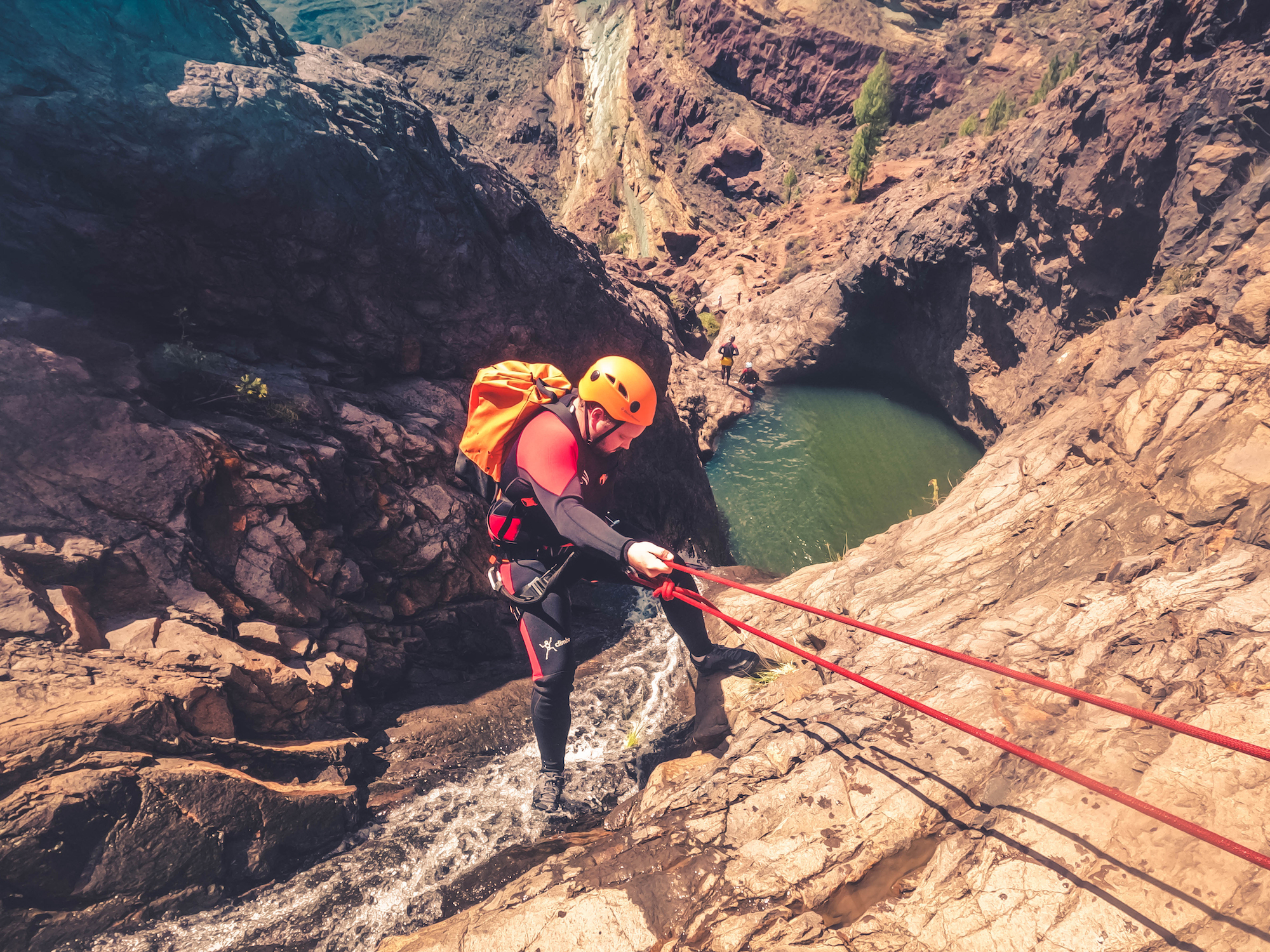 Cliff Jumping Canyoning in The Rainbow Rocks Ravine - Los Azulejos - Photo 17