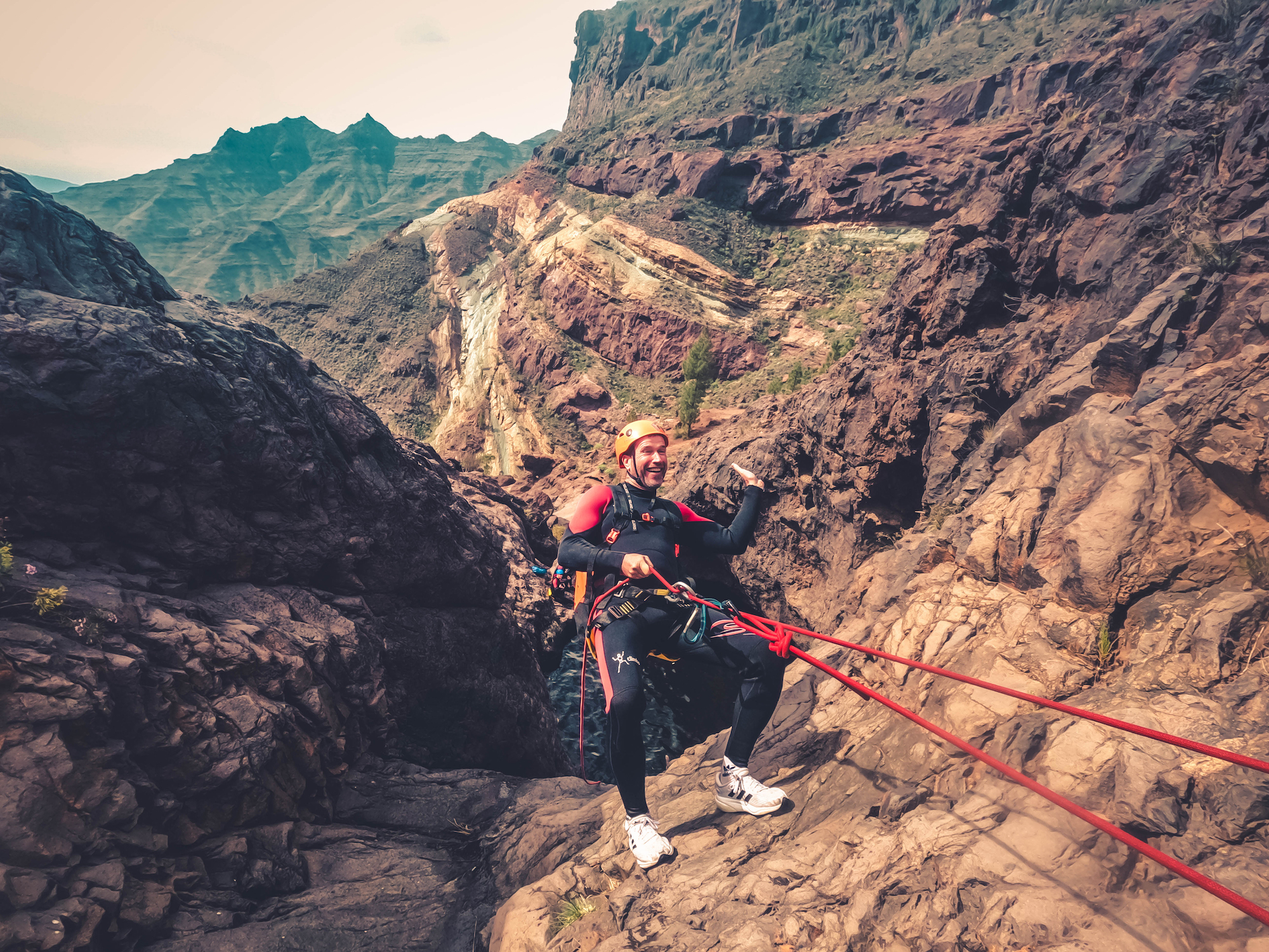 Cliff Jumping Canyoning in The Rainbow Rocks Ravine - Los Azulejos - Photo 25