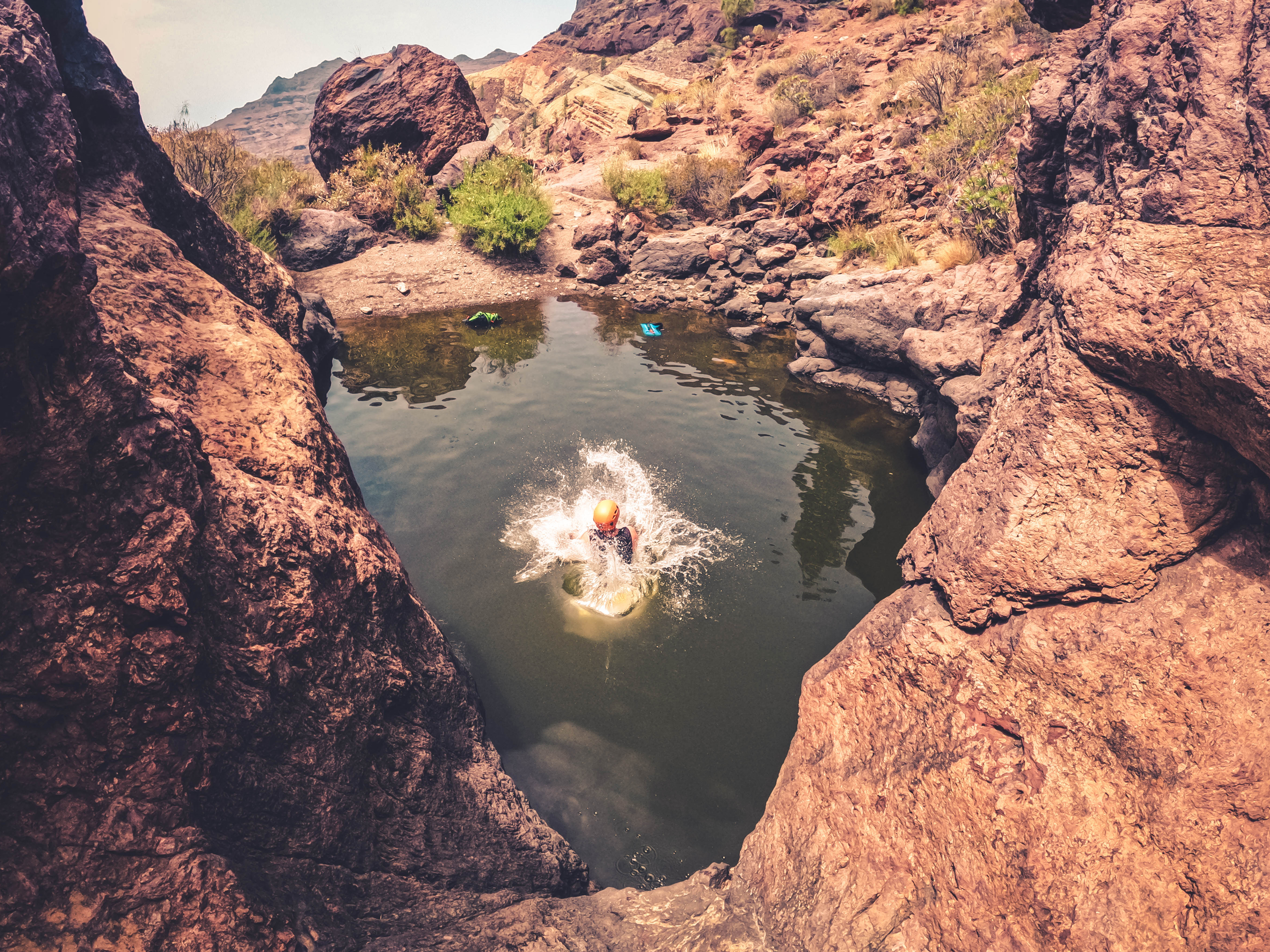 Cliff Jumping Canyoning in The Rainbow Rocks Ravine - Los Azulejos - Photo 35