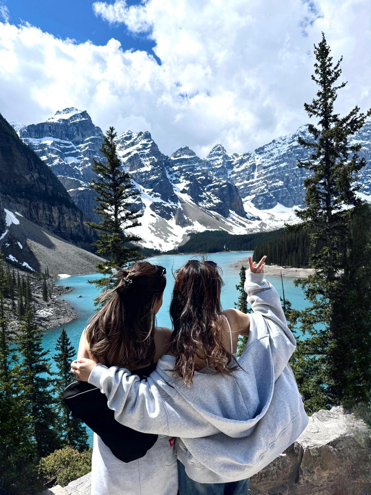 Lago Moraine, Lago Louise, Cañón Johnston y ciudad de Banff desde Calgary
