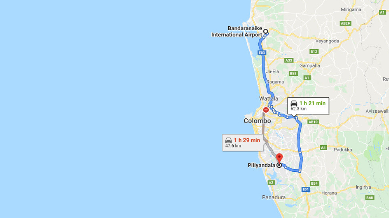 Colombo Airport (CMB) to Piliyandala City Private Transfer