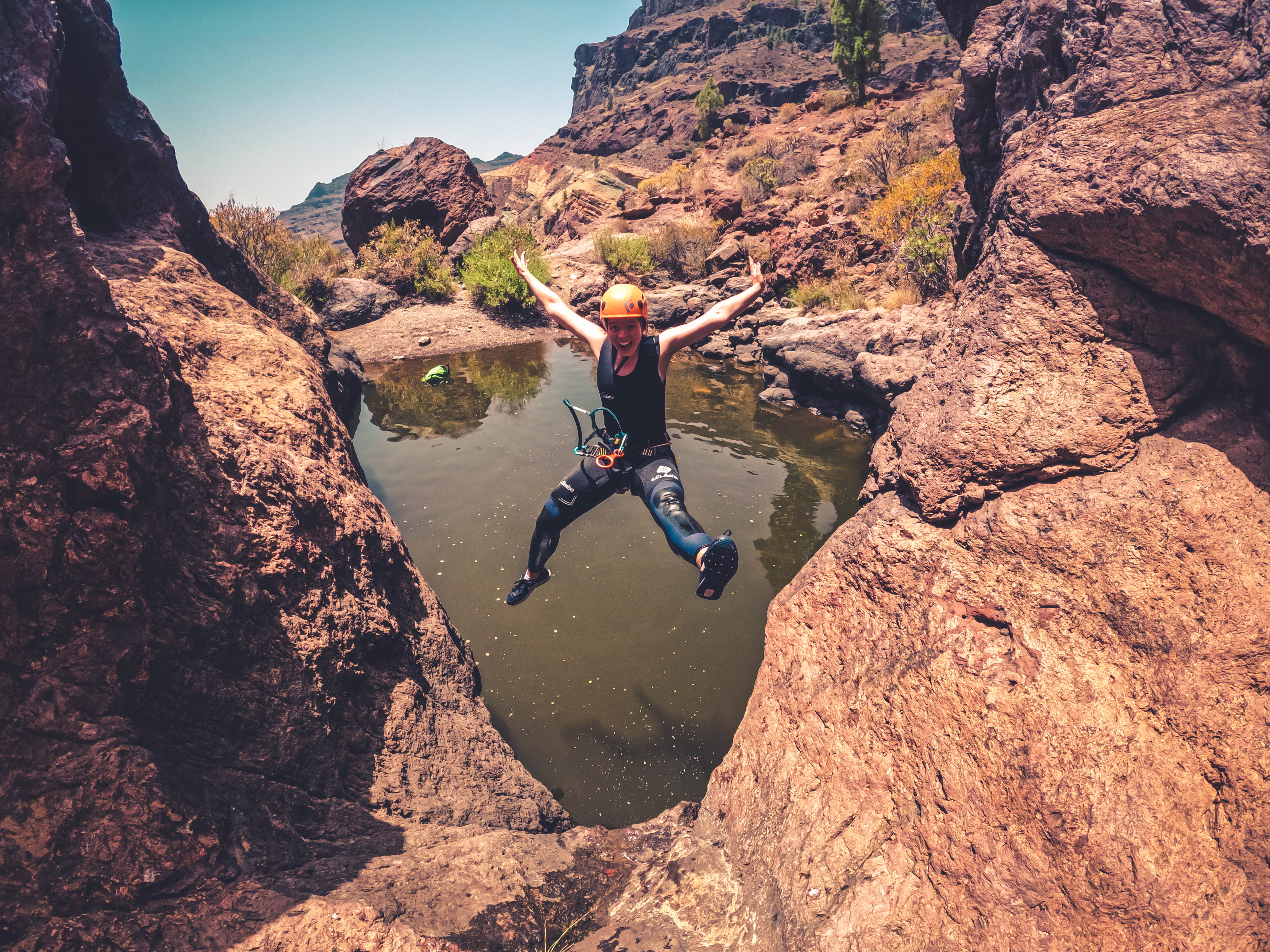 Cliff Jumping Canyoning in The Rainbow Rocks Ravine - Los Azulejos - Photo 3