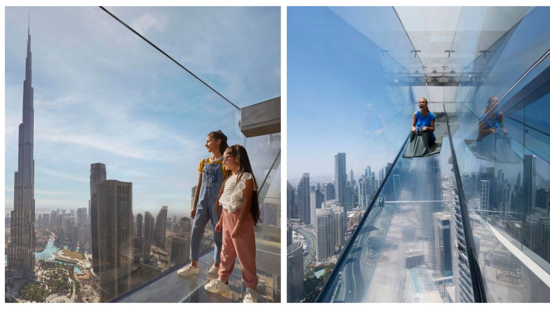 Dubai Sky View Glass Slide, Dubai Mall Shopping, Burj Khalifa 124/125th floor and Musical Fountain Show tour with Private Transfers Dubai Sky View Glass Slide, Dubai Mall Shopping, Burj Khalifa 124/125th floor and Musical Fountain Show tour with Private Transfers