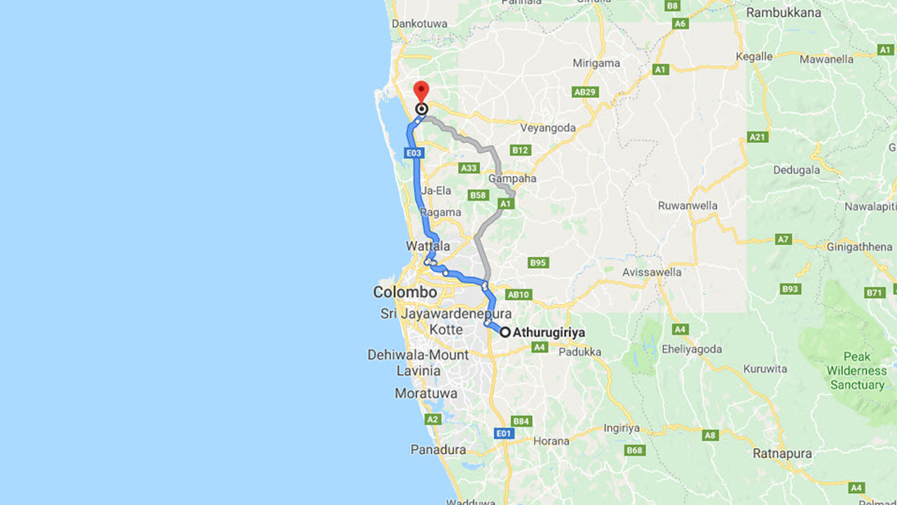 Athurugiriya City to Colombo Airport (CMB) Private Transfer
