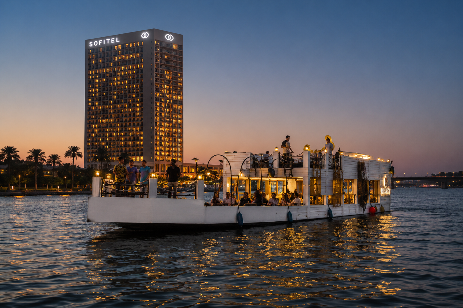 Sunset & Night Open Air Nile Cruise in Cairo & Giza (Dahabiya)