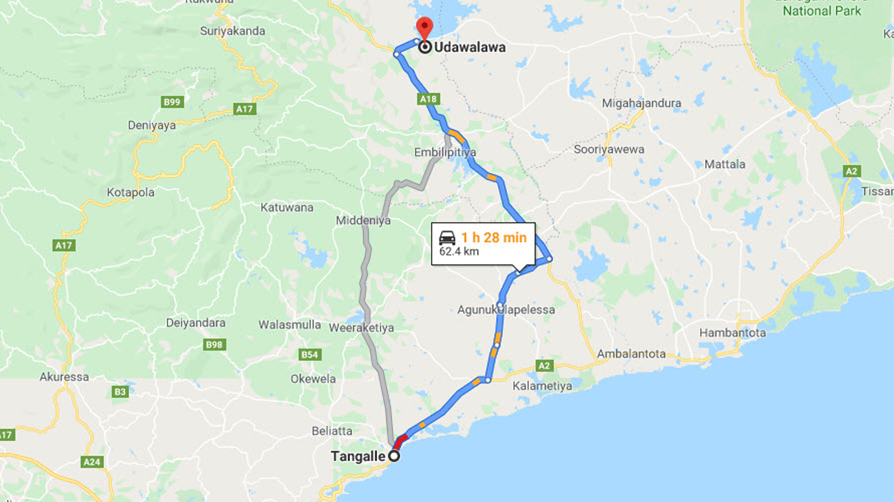 Tangalle City to Udawalawe City Private Transfer