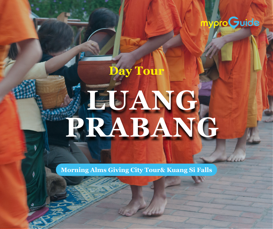 Luang Prabang: limosna matutina dando recorrido por la ciudad y cataratas Kuang Si