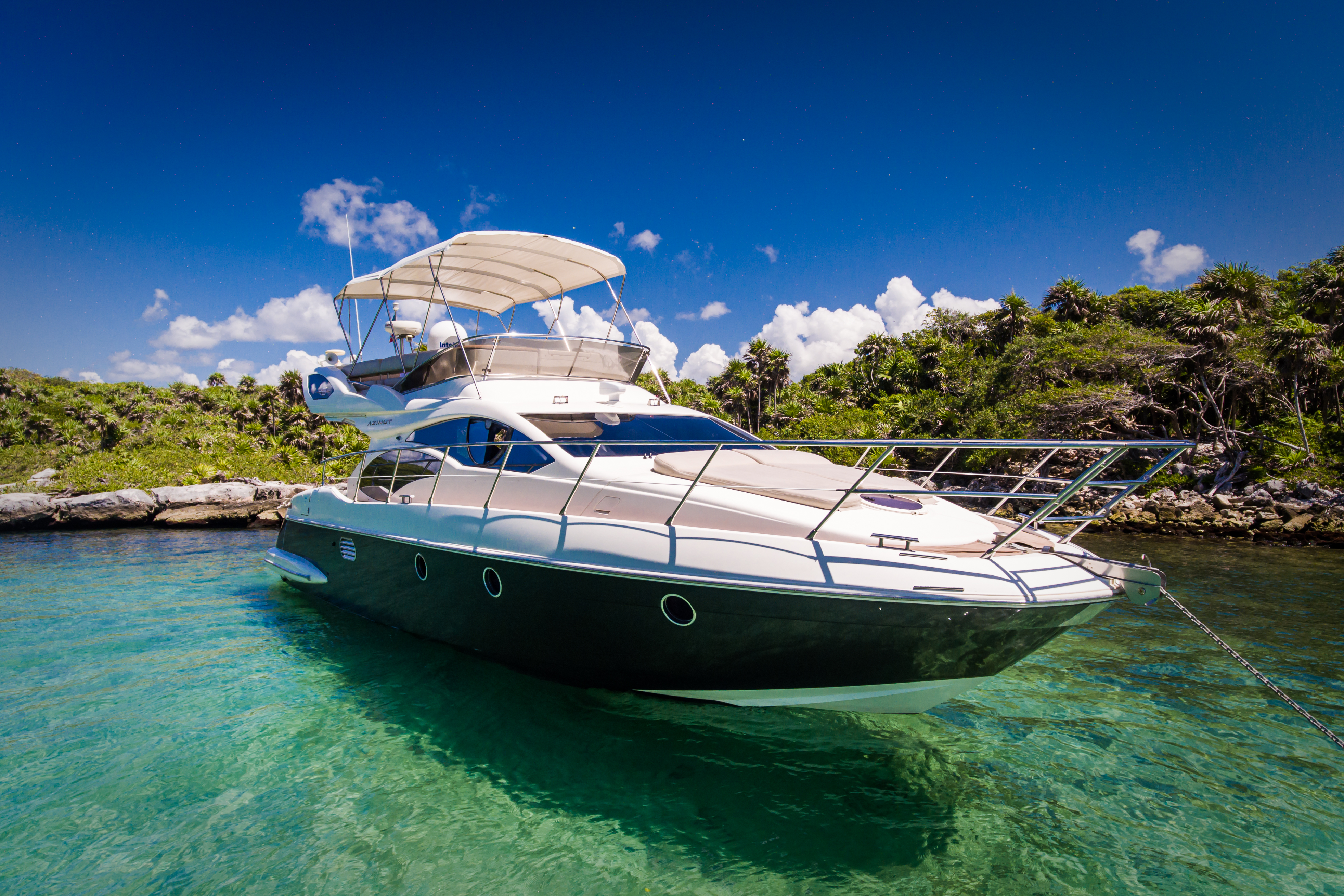 Her Şey Dahil 9 saat El Cielo Cozumel 43`Azimut yatında