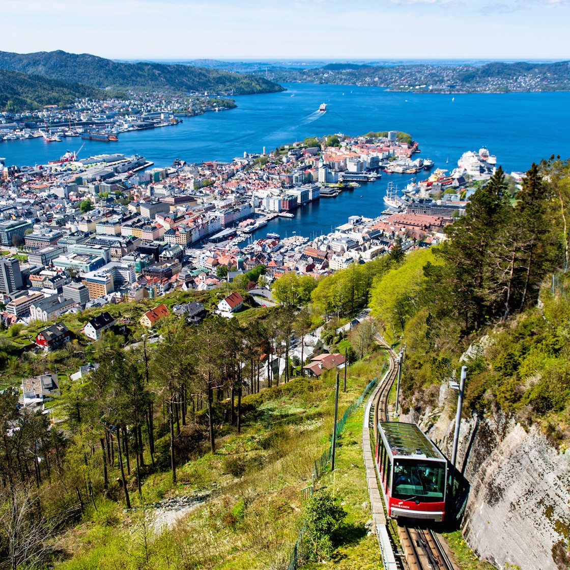 Fløyen mount hiking