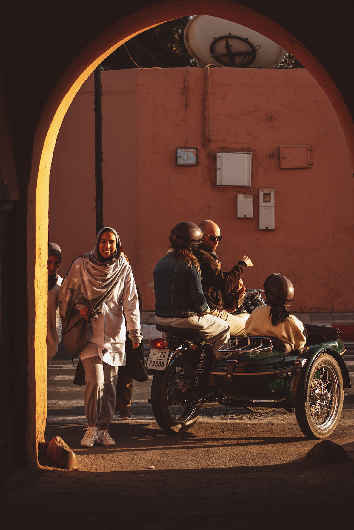 Experiencia de sidecar vintage en Marrakech